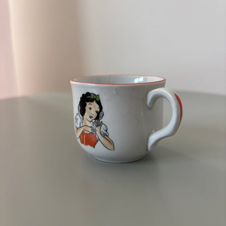 ▲1937 Arabia Finland "Snow White" Kids Cup&saucer❷