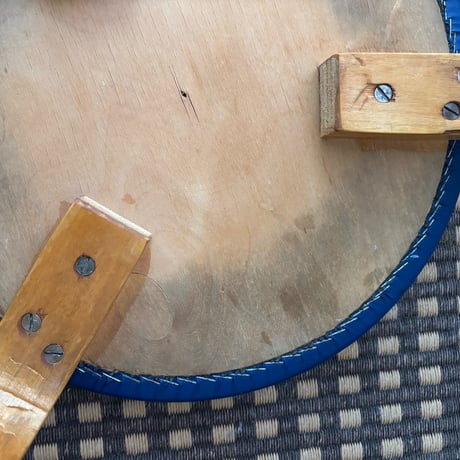 1950's Alvar Aalto Stool60 Blue Vinyl Leather アルヴァ・アアルト artek スツール60