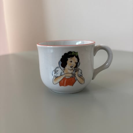 ▲1937 Arabia Finland "Snow White" Kids Cup&saucer❷