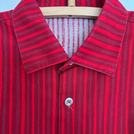 Marimekko Jokapoika stripe shirts Red×Wine 38