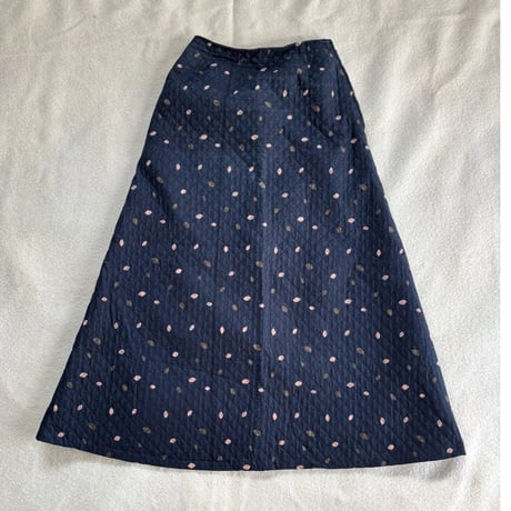1970's Marimekko Vintage Quilt Skirt Blue/Beige/Green