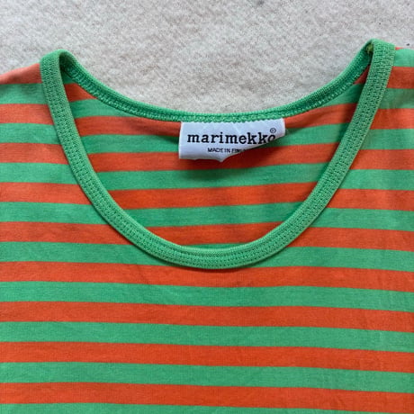 Marimekko Tasaraita Green/Orange M
