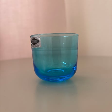 Kaj Franck "Fasetti" Nuutajarvi glass Blue❷ カイフランク ヌータヤルヴィ ファセッティ