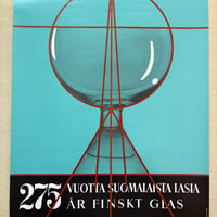 Poster "275 VUOTTA SUOMALAISTA LASIA" Tapio Wirkkala