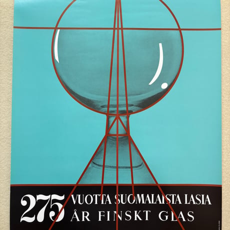 Poster "275 VUOTTA SUOMALAISTA LASIA" Tapio Wirkkala