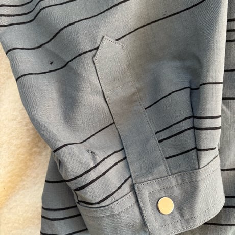 ▲VUOKKO stripe wool coat