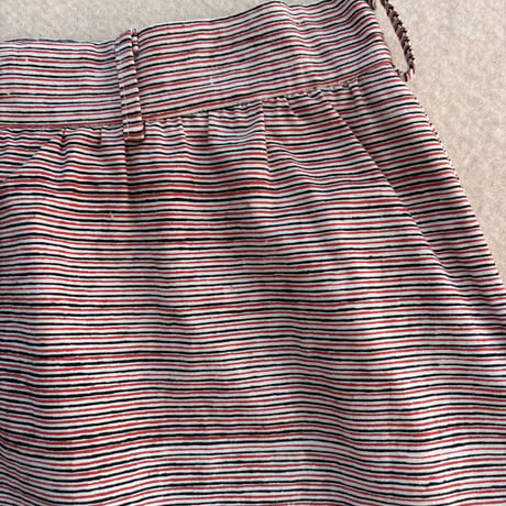 VUOKKO Skirt  White/Red/Black Horizontal stripe