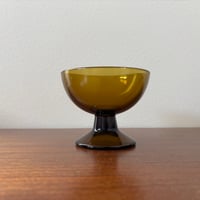 1956 Saara Hopea Nuutajarvi Finland Ice cream glass bowl 5379 サーラ・ホペア ヌータヤルヴィ アイスクリームグラス イエロー❷
