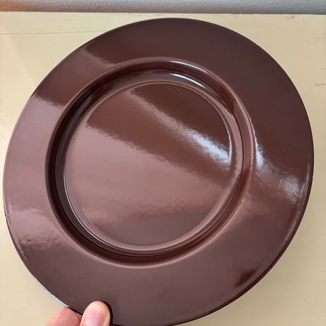 Finel/ARABIA/Wärtsilä Enamel Rim Plate "Emma" Brown❶