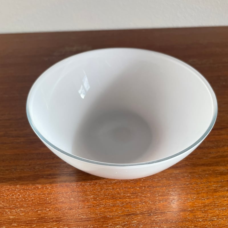 1955 iittala white glass bowl 