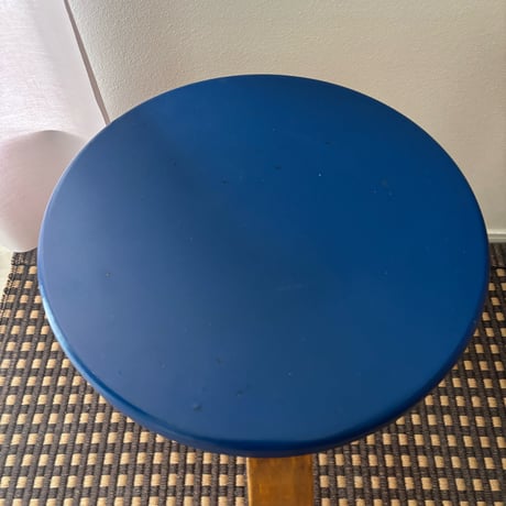 1950's Alvar Aalto Stool60 Blue Vinyl Leather アルヴァ・アアルト artek スツール60