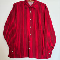 Marimekko Jokapoika stripe shirts Red×Wine 38
