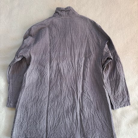 VUOKKO stripe cotton coat