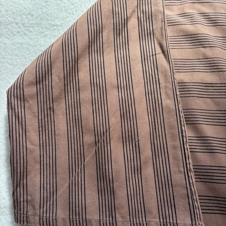 1980's VUOKKO Stripe Shirt Jacket Brown