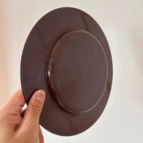 Finel/ARABIA/Wärtsilä Enamel Rim Plate "Emma" Brown❷