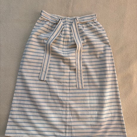 VUOKKO Skirt  White/Blue Horizontal stripe