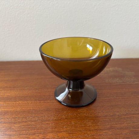1956 Saara Hopea Nuutajarvi Finland Ice cream glass bowl 5379 サーラ・ホペア ヌータヤルヴィ アイスクリームグラス イエロー❷