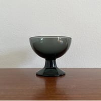 1956 Saara Hopea Nuutajarvi Finland Ice cream glass bowl 5379 サーラ・ホペア ヌータヤルヴィ アイスクリームグラス グレー❶