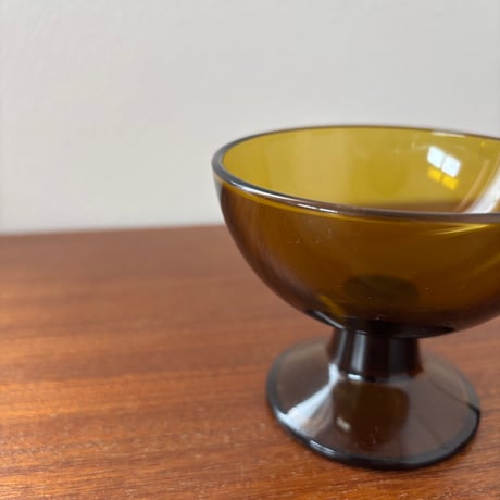 1956 Saara Hopea Nuutajarvi Finland Ice cream glass bowl 5379 サーラ・ホペア ヌータヤルヴィ アイスクリームグラス イエロー❷