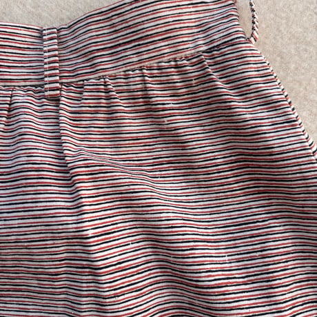 VUOKKO Skirt  White/Red/Black Horizontal stripe