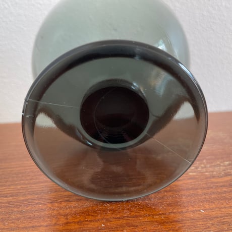 1956 Saara Hopea Nuutajarvi Finland Ice cream glass bowl 5379 サーラ・ホペア ヌータヤルヴィ アイスクリームグラス グレー❶