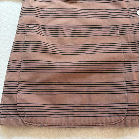 1980's VUOKKO Stripe Shirt Jacket Brown