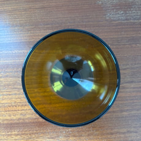 1956 Saara Hopea Nuutajarvi Finland Ice cream glass bowl 5379 サーラ・ホペア ヌータヤルヴィ アイスクリームグラス イエロー❷