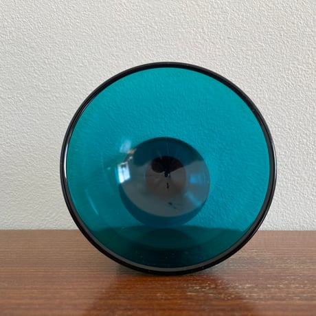 1956 Saara Hopea Nuutajarvi Finland Ice cream glass bowl 5379 サーラ・ホペア ヌータヤルヴィ アイスクリームグラス ブルー❷