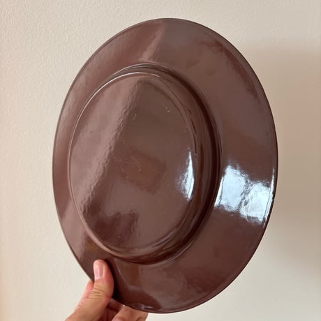 Finel/ARABIA/Wärtsilä Enamel Rim Plate "Emma" Brown❷