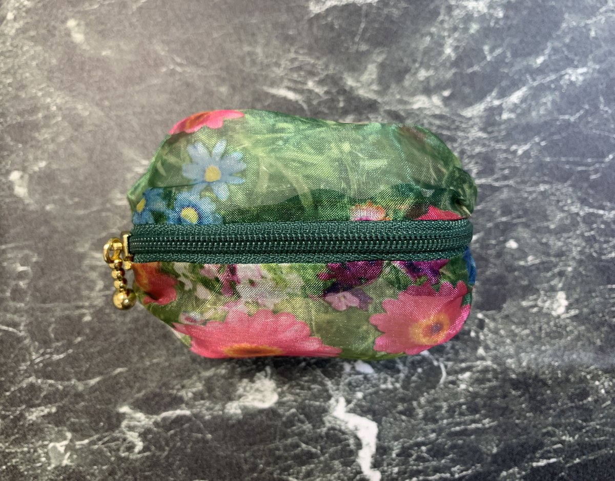 オーガンジー 丸ポーチS グリーン | 手づくりものがたり ノン