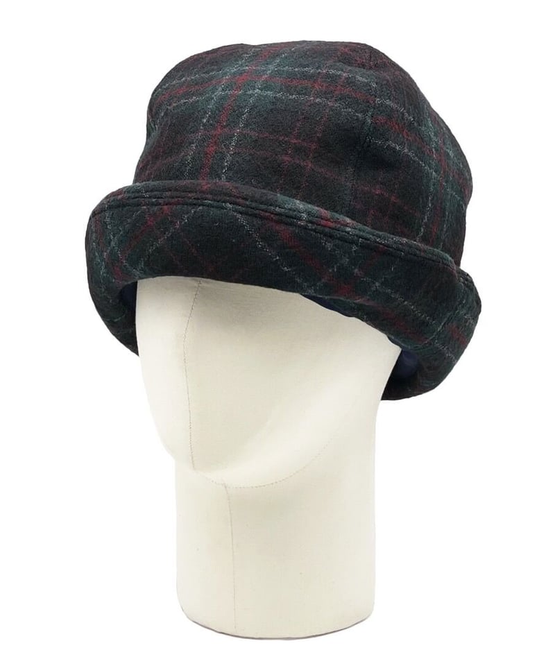 ケア帽子 coeur mon coeur ウールガーゼハット タータンチェック | coeur
