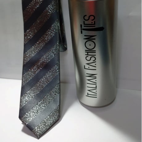 【Italian Fashion Ties】グリッター ストライプネクタイ
