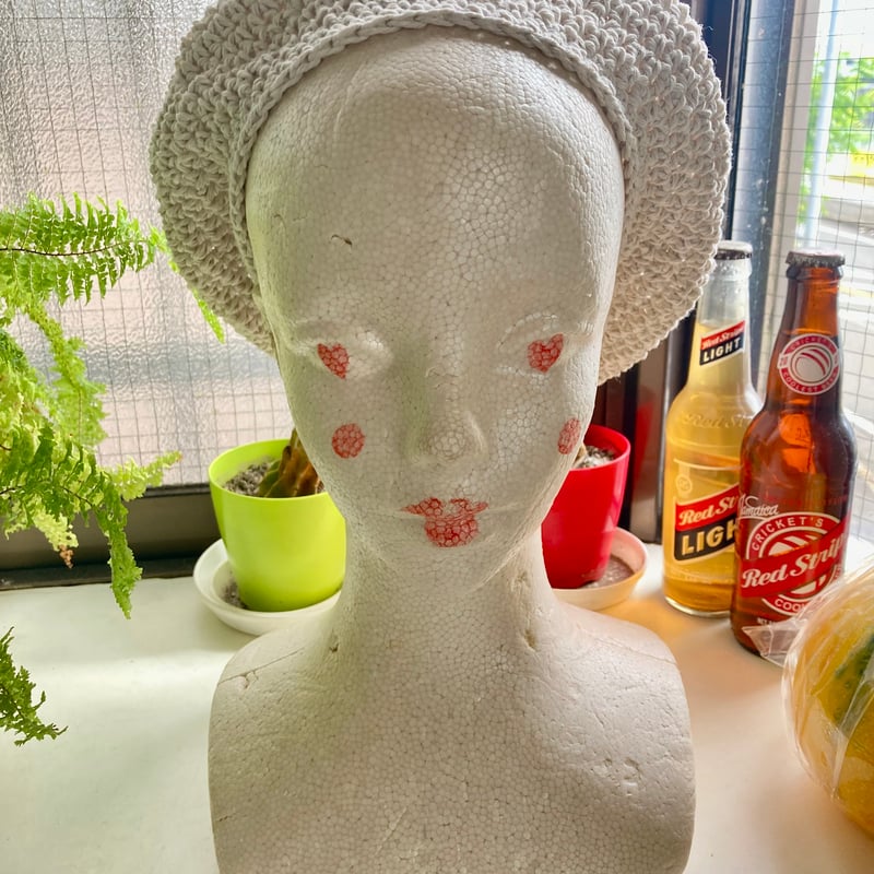 ハンドメイド ラスタカラー ホワイト ベレー帽 | HALLELUJAH