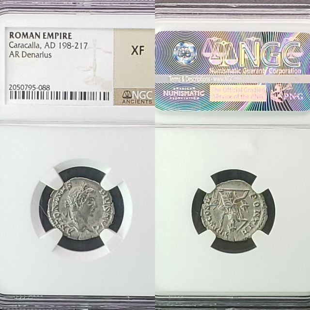 古代 ローマ帝国 カラカラ帝 198-217年 銀貨 NGC アンティーク 715f9ae56a3b0a508330ddf17cbf59