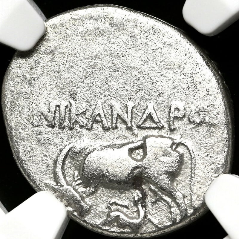 レア☆NGC鑑定品】 イリュリア 古代都市 アポロニア ドラクマ 銀貨