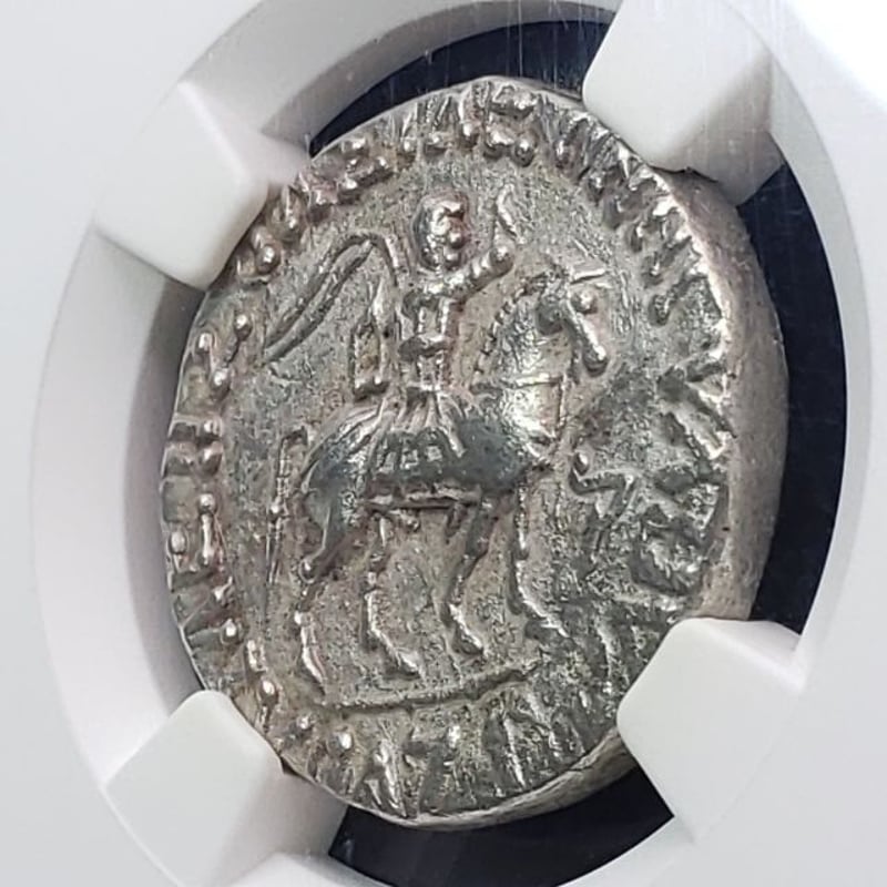 紀元前58年 インド スキタイ ドラクマ 銀貨 NGC XF 古代 コイン