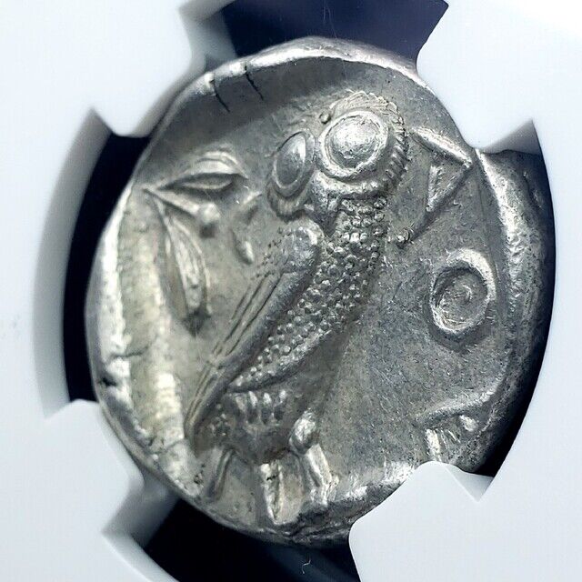 Ch AU 4/5 4/5!】古代ギリシャ フクロウ 紀元前440-404年 BC アッティ