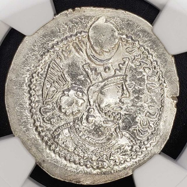MS☆最高鑑定】古代 シルクロード交易 ドラクマ 銀貨 ササン朝ペルシャ
