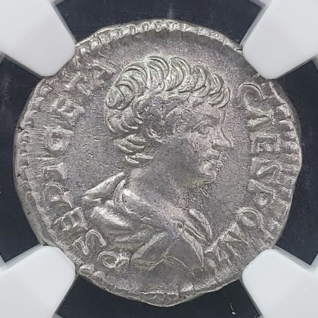 人気ゲタ帝のデナリウス!】古代 ローマ帝国 AD 209-211年 銀貨