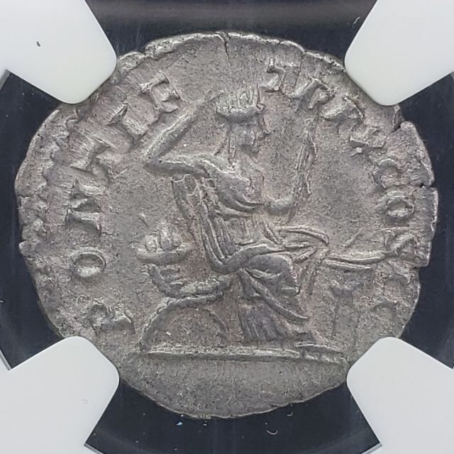 No.137 アンティーク 銀貨 ローマ カラカラ デナリウス 人気カラカラ帝のデナリウス!】古代 ローマ帝国 AD 198-217年 AR 銀貨