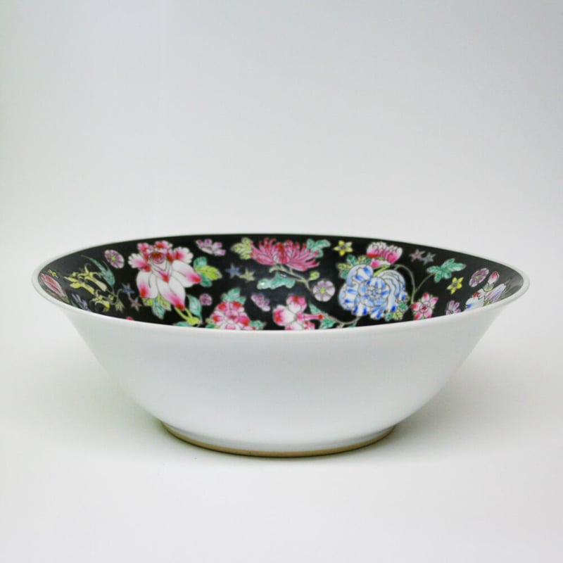 景徳鎮花柄装飾の陶器ボウル2枚セット 景徳鎮花柄装飾の陶器ボウル2枚セット