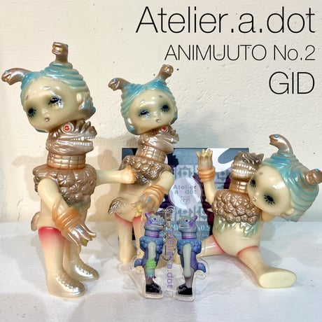 2/25【Atelier.a.dot】 面取れANIMUUTO No.2 GID 蓄光 砂丘 Dune ver. 限定3体 Exclusive 3pcs