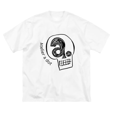 【アトリエ・エードット】オリジナルデザイン プリント 半袖 ビッグシルエット 白 Tシャツ  ロゴ