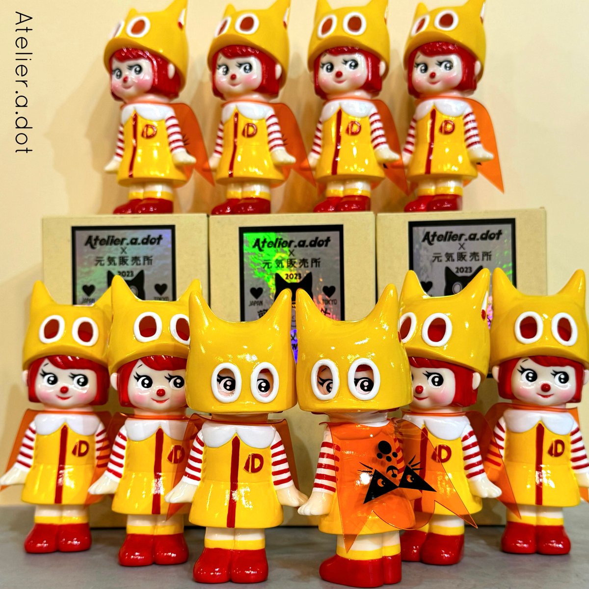 Atelier.a.dot ダー子　猫耳ヘルメット　ソフビ　フィギュア　人形 Atelier.a.dot ダー子猫耳ヘルメットソフビフィギュア人形
