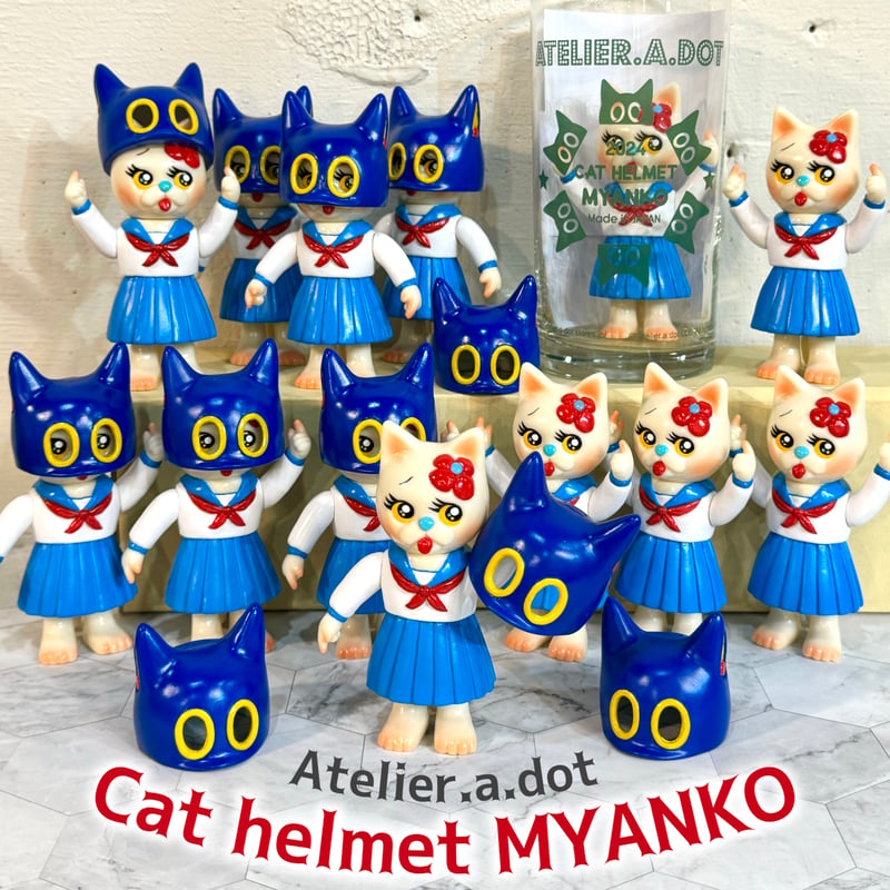 12/8猫耳ヘルメット ミャン子 2期 3期 Cat helmet MYANKO Blue v