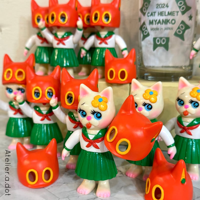 12/8猫耳ヘルメット ミャン子 2期 3期 Cat helmet MYANKO Blue v 12/8猫耳ヘルメット ミャン子 2期 3期 Cat helmet MYANKO Blue v