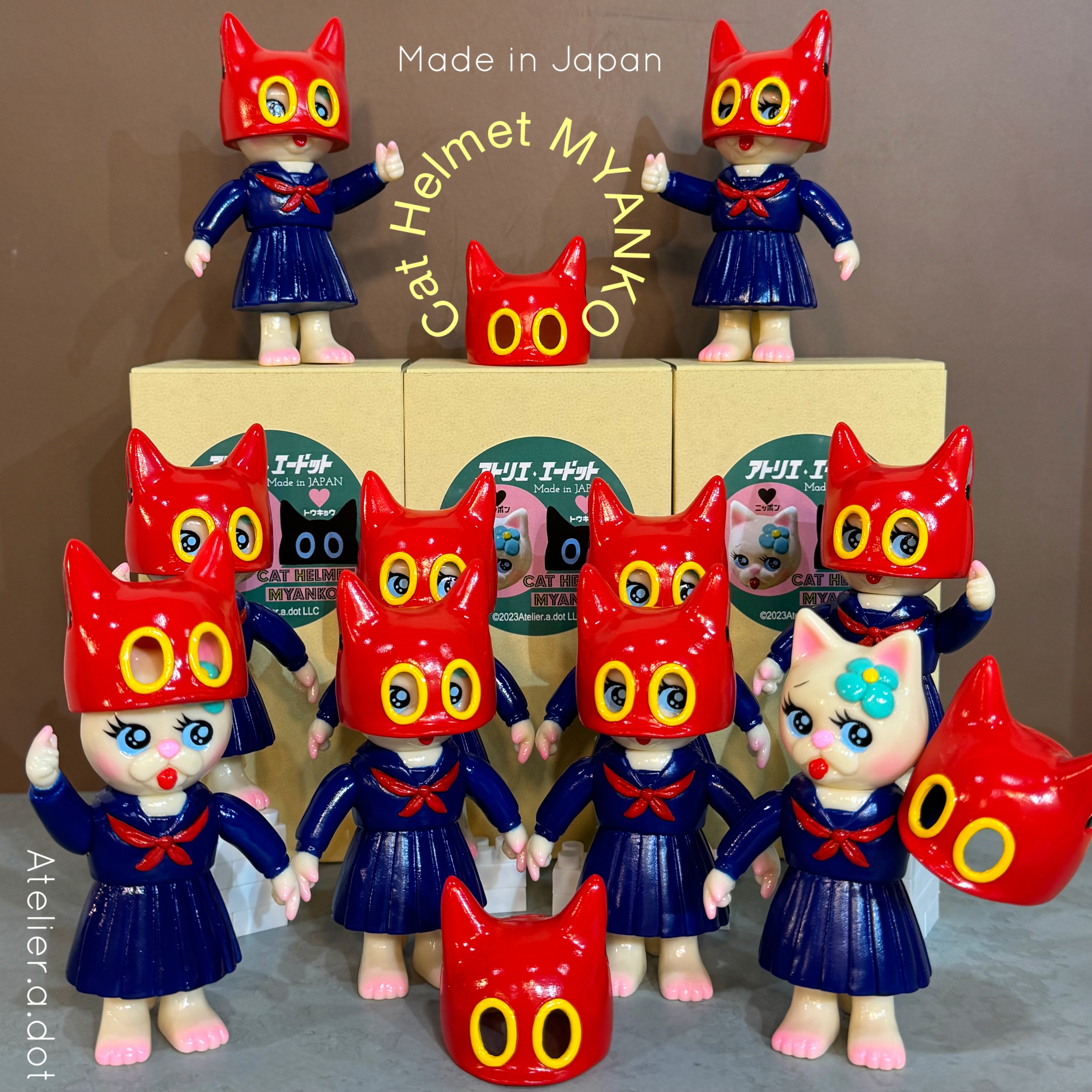 猫耳ヘルメット ミャン子 1期 Cathelmet MYANKO Red helmet ver