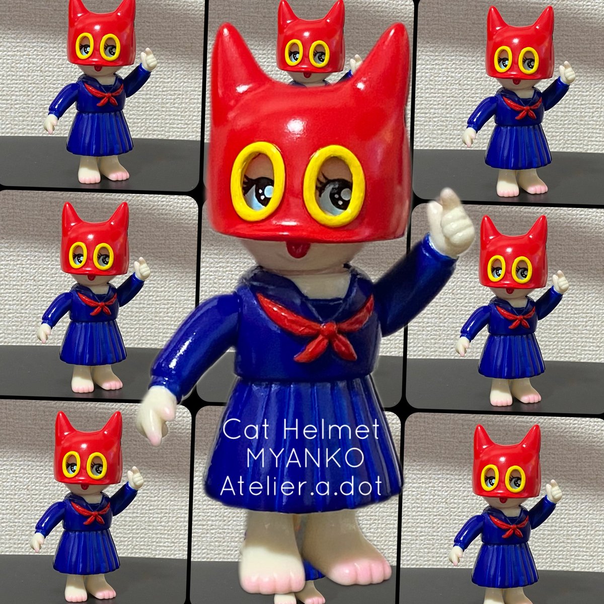 猫耳ヘルメット ミャン子 1期 Cathelmet MYANKO Red helmet ver
