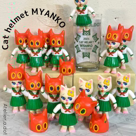 12/8猫耳ヘルメット ミャン子 2期 3期 Cat helmet MYANKO Blue ver. / Green ver. with glass