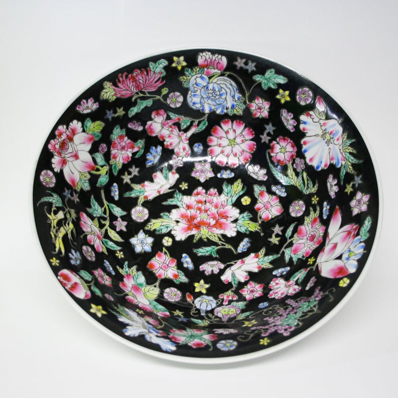 景徳鎮花柄装飾の陶器ボウル2枚セット 景徳鎮花柄装飾の陶器ボウル2枚セット 景徳鎮花